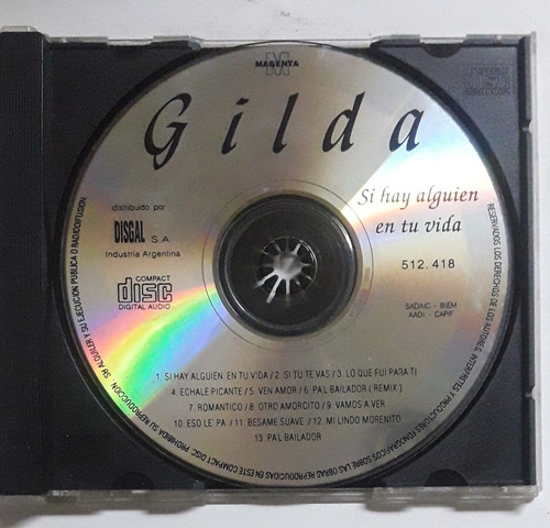 Gilda Cd Si Hay Alguien En Tu Vida (sin Carátulas) 1996 