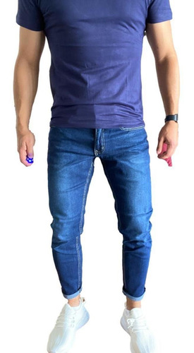 Imagen 5 de 7 de Jeans Super Slim Fit Ankle Fit Azul Oscuro