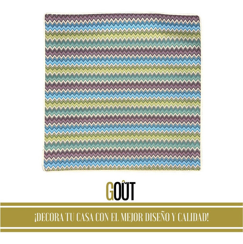 Imagen 6 de 7 de 3 Fundas De Cojín Premium 50 X 50 Cm Estilo Gobelino Zig Zag