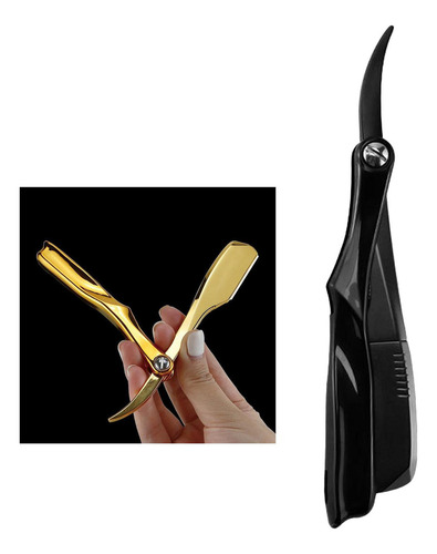 Maquinilla De Afeitar Recta De Barbero Profesional Negro