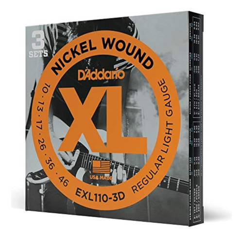 D Addario Exl110  Cuerdas De Níquel En 3d Para Guitarra Eléc