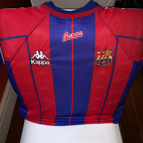 Camisa Futebol Retrô Kappa Oficial Barcelona Barça 97/98