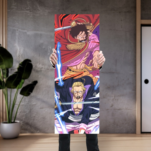 Imagen 4 de 8 de Cuadro Grande De Anime One Piece Roger Y Rayleigh - Animeras