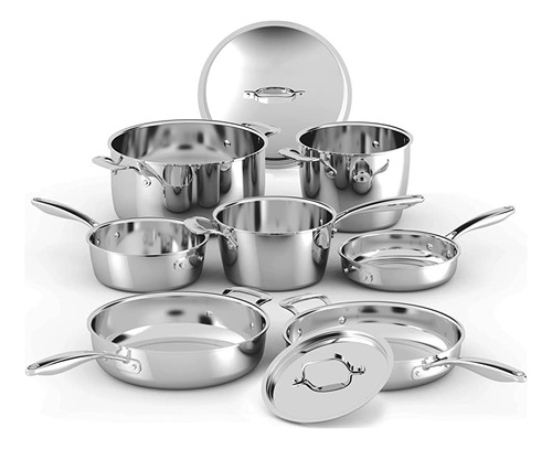 Nuwave Pro-smart 9pc Juego De Utensilios De Cocina De Acero 