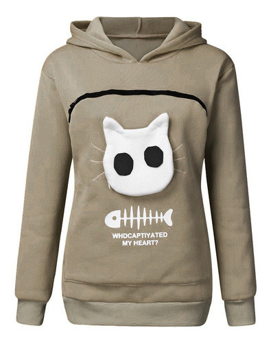 Polera Mujer Tops S Sudadera Animal Pouch Hood Tops Carr 3