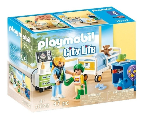 Playmobil 70192 Habitación Del Hospital De Niños City Life