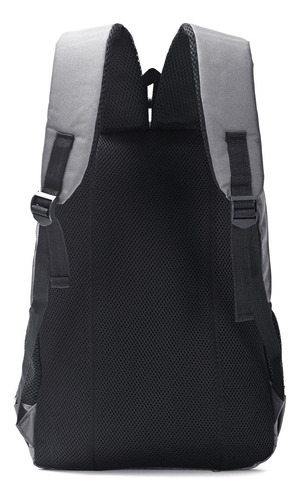 Mochila Gris Portanotebook Urban Mode 19 PuLG Wanderlust Diseño De La Tela Lisa Con Texto