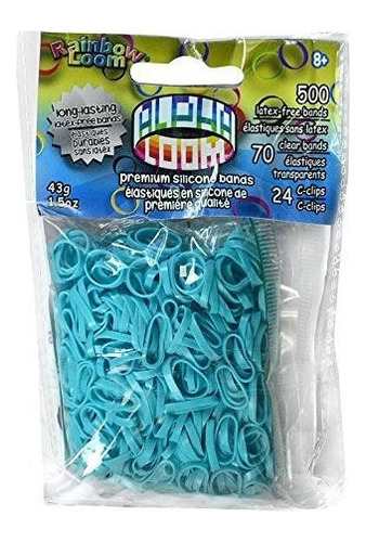 Rainbow Loom Alpha Bands Accesorio Artesanal, Turquesa, Norm