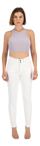 Pantalón Skinny Britos Jeans Mujer Blanco Corazón 025006
