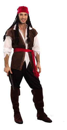 Disfraz De Pirata Pirata De Capitán Jack Sparrow Para Hombre