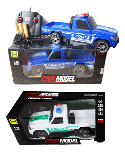 Camioneta Policía Radio Control C/luz Usb 1:18  Mundotoys