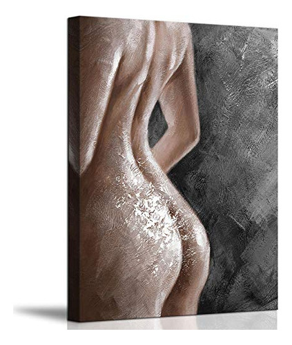 Abstract Wall Art For Bathroom Décor Sexy Nude Woman M...