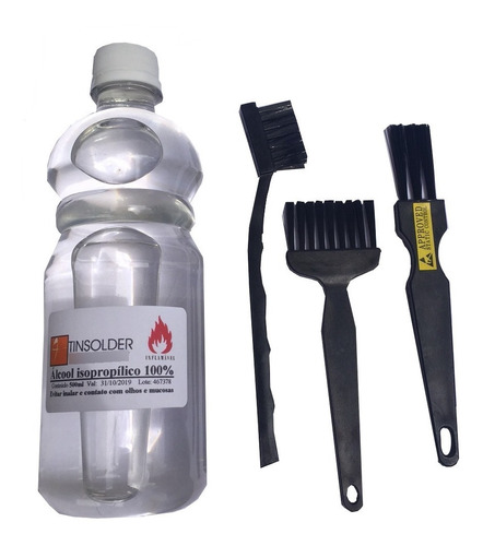 Kit Limpeza Pc Esd Escova Pincel Anti Estatica