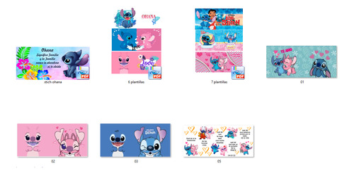Lilo Y Stich Plantillas Pack Sublimación Tazas Mockup #202