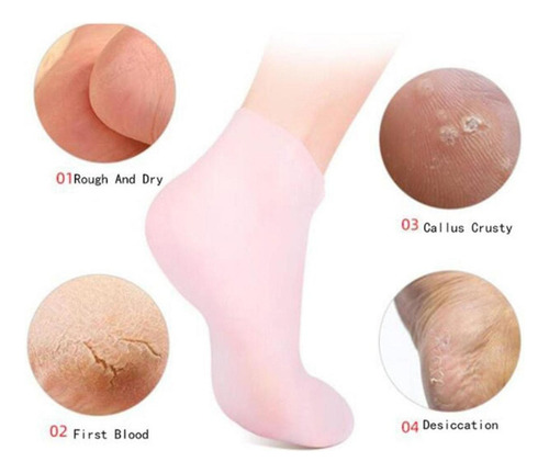 3 Calcetines De Silicona Suave Para Los Pies, Protección