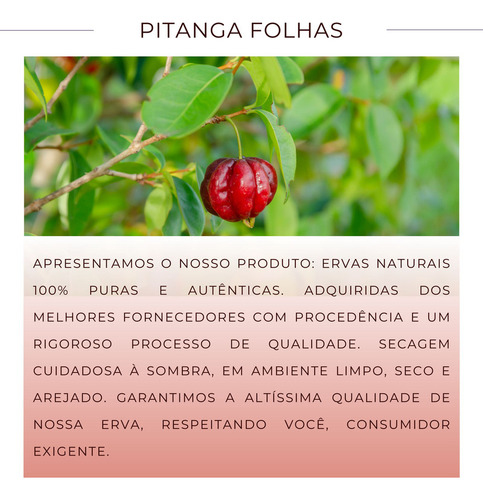 Chá De Folhas De Pitanga Erva Própria P Chá 50g