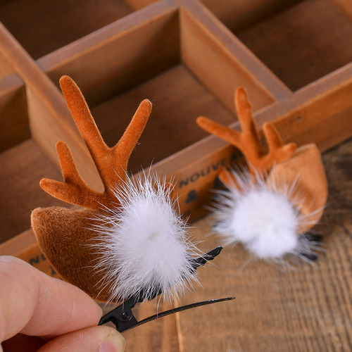 Diadema De Cuernos De Reno De Navidad, Pinzas Para El Pelo,