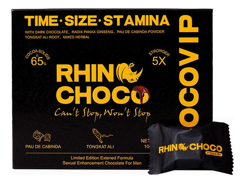 Rhino Choco Power Para Hombre 12 Chocolates