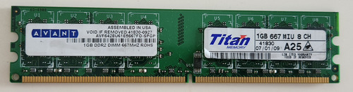 Memoria Ram 1gb Titan Ddr2 667mhz (Usado)