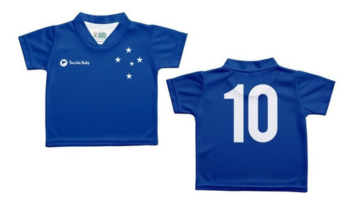 Camiseta Bebê Infantil Cruzeiro Sublimada Torcida Baby