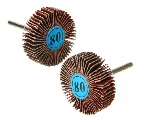 Imagen 2 de 3 de Set De 10 Ruedas De Lijas 80 Para Dremel