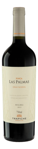 Vinho Malbec Finca Las Palmas Gran Reserva 2015 adega Bodegas Trapiche 750 ml