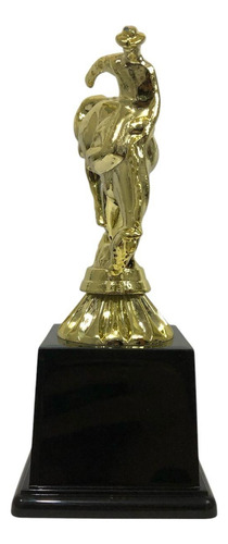 Troféu Vitória Boiadeiro Rodeio Cowboy Dourado - 20 Cm Dourado