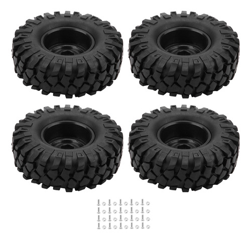 Acessório Rc, Pneu De Borracha 4pcs, 1/10 Escala Rc Crawler