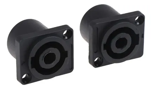 2 Conectores Speakon Hembra 4 Pines - Para Altavoces, Amplificadores Y Racks De Audio
