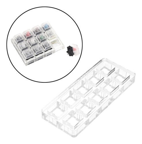 3 Base De Probador De Interruptor Transparente Tablero 2x5