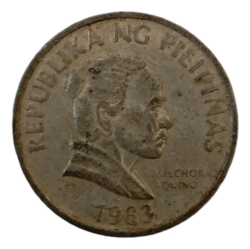 Moneda Filipinas 5 Céntimo 1983 Melchor Aquino(&220. (Usado)