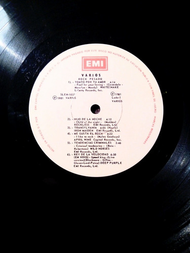 Disco De Vinilo Rock Pesado Heavy Duty 1981 (Usado)