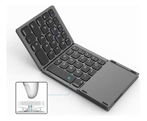` .. Mini Teclado Bluetooth Plegable Ultrafino Con