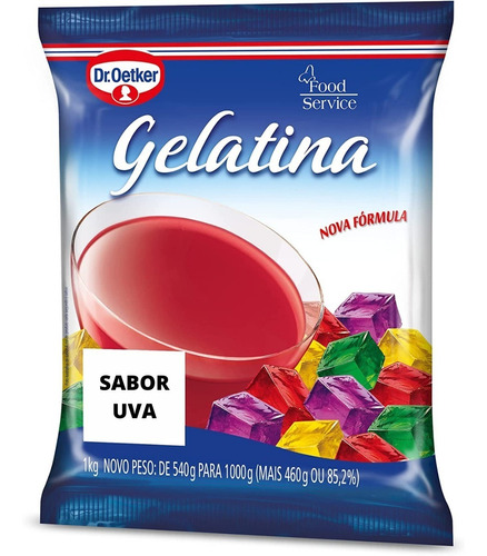 Gelatina Food Service Sabor Uva Dr. Oetker 1kg
