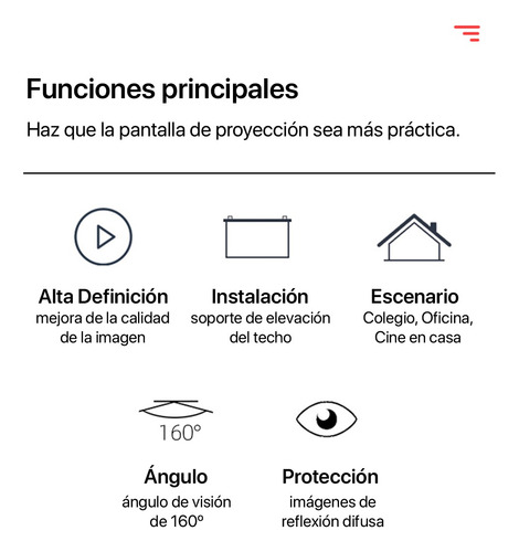 Pantalla Para Proyector Ecran Manual 120 Pulgadas H120m