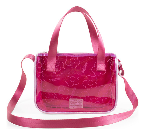 Bolsa Satchel Cloe Para Niña Estampado De Flores Color Rosa