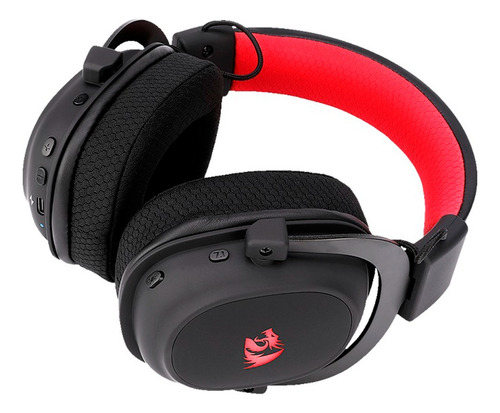 Auriculares Redragon Zeus Pro BT/USB-C Dolby Digital 7.1 colores negros para jugadores sin luz