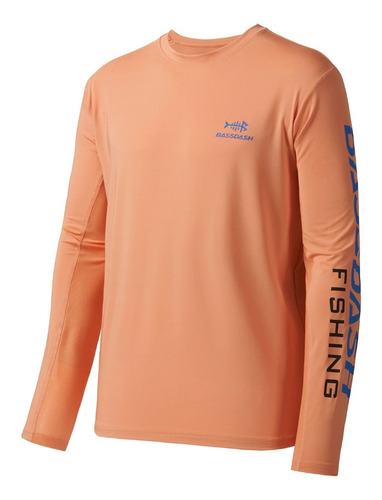 Camisa Hombre Manga Larga Rashguard Pesca Deportiva Naranja