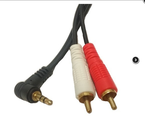 Imagen 1 de 3 de Cable Auxiliar 3.5 A Rca Reforzado O 3.60 Metros 081-128