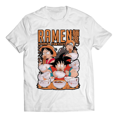 Playera Niño(a) Ramen Shonen-contest Goku Naruto Luffy
