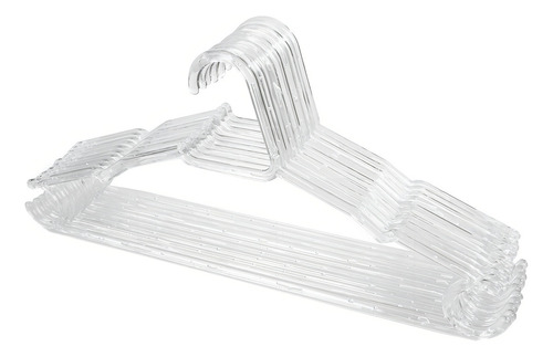 50 Cabides Adulto Cristal + 50 Cabides Infantil Cristal Cor Sortidos