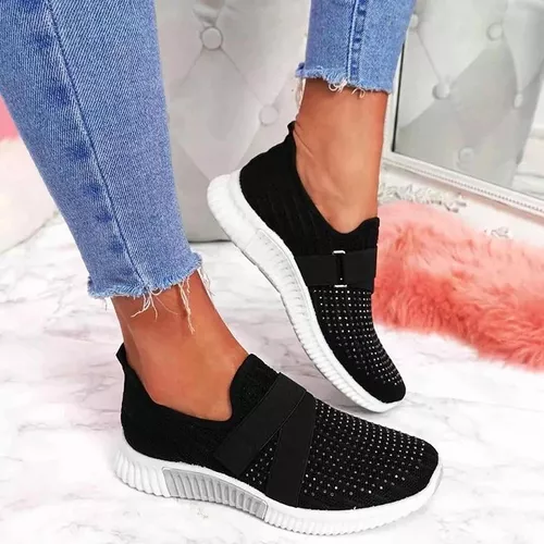 Zapatos Negros 39 Slip-on Con Suela Moda Mujer | interés