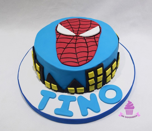Torta Spiderman Azul - El Hombre Araña - Mesa Dulce Tematica
