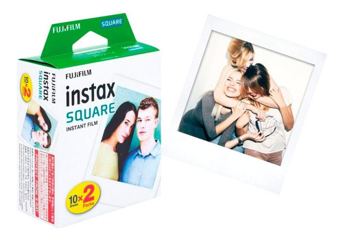 Imagen 2 de 2 de Rollo Pelicula Fujifilm Instax Square Marco Blanco X2u.