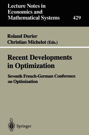 Libro Recent Developments In Optimization - Roland Durier