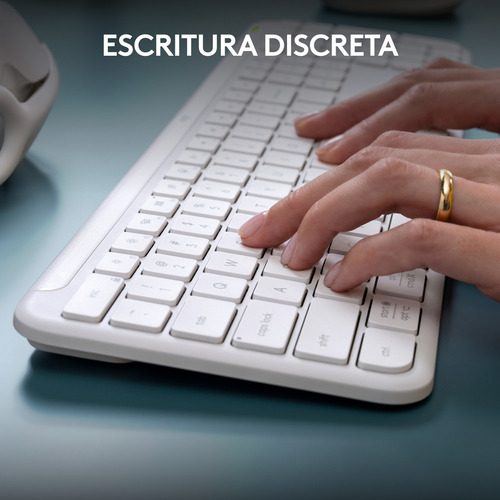 Teclado Inalámbrico Logitech Signature Slim K950 Blanco Esp.