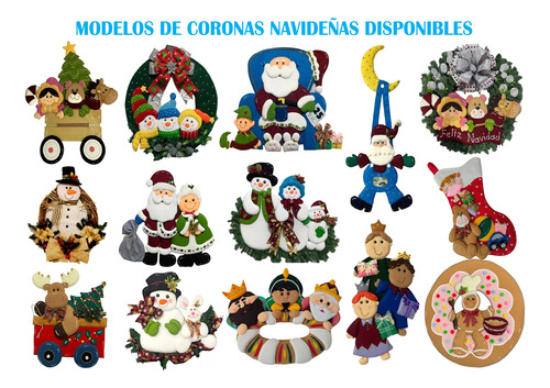Corona De Navidad Reno En Trenecito De Fieltro 55 X 45 Cm