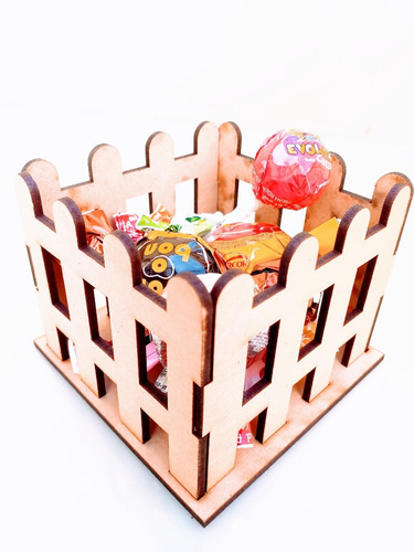 Imagen 1 de 6 de Candy Bar Cerco Souvenir X 10u - Mdf / Fibrofacil
