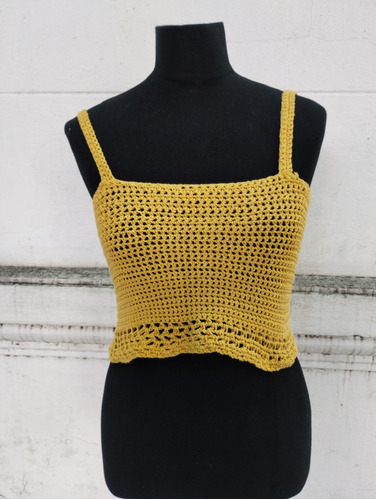 Musculosa De Hilo Tejida A Crochet