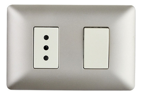 Interruptor Luz Con Tomacorriente Muro Simple Certificado